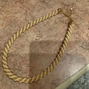 Elegant Gold and Cream Necklace